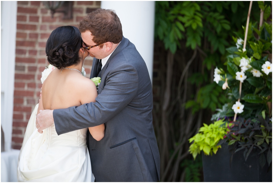 The Tidewater Inn Easton Wedding Photographer -  First look - Flower Follies