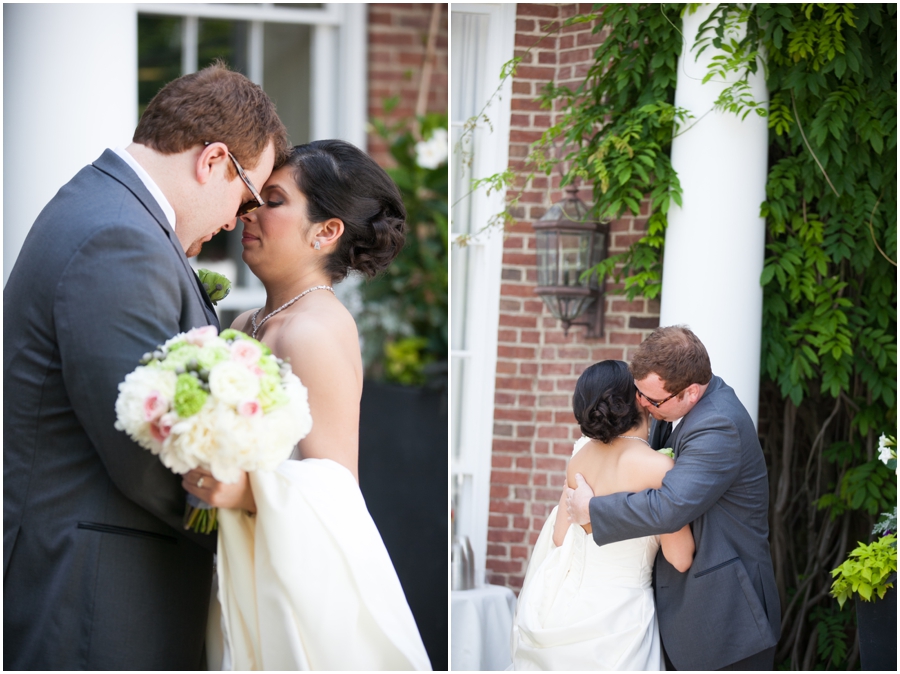 The Tidewater Inn Easton Wedding Photographer -  First look - Flower Follies