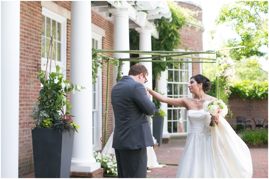 The Tidewater Inn Wedding Photographer -  First look - Flower Follies