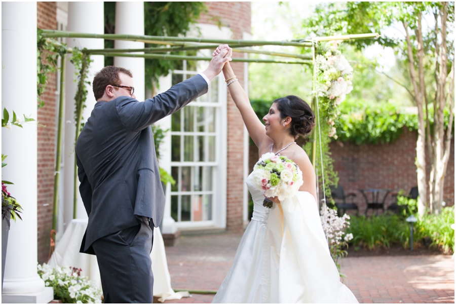 The Tidewater Inn Wedding Photographer -  First look - Flower Follies