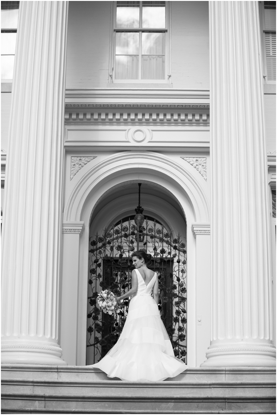 Amsale Bridal Gown - Evergreen Mansion Wedding Photographer - Baltimore Bridal Photographs