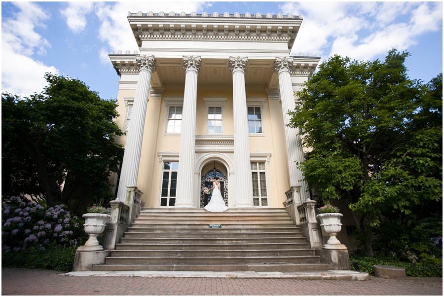 Amsale Bridal Gown - Evergreen Mansion Wedding Photographer - Baltimore Bridal Photographs