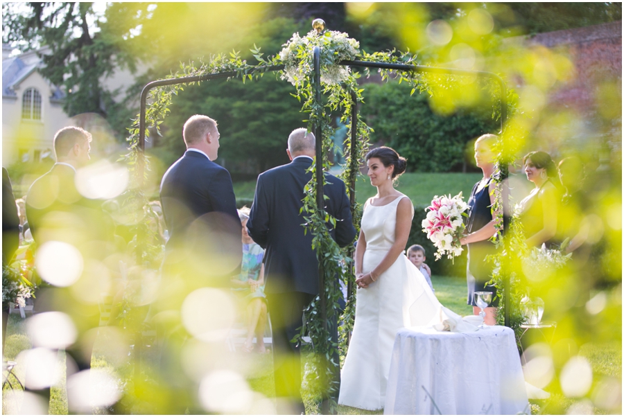 Evergreen Mansion Outdoor Ceremony - Baltimore Garden Wedding Photographer