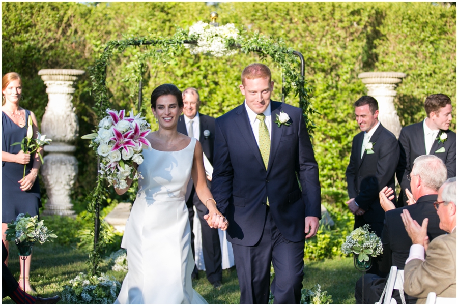 Evergreen Mansion Outdoor Ceremony - Baltimore Garden Wedding Photographer