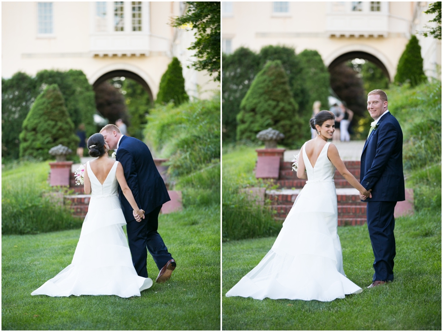 Amsale Gown - Evergreen Museum Wedding Photographer - Baltimore Garden Wedding Photographs