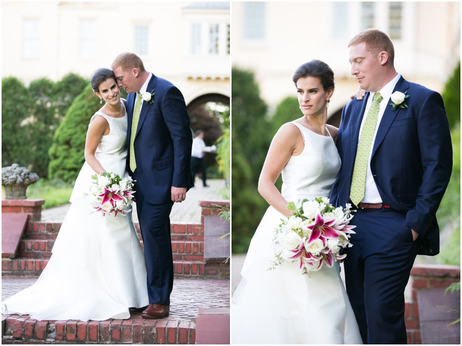 Amsale Gown - Evergreen Museum Wedding Photographer - Baltimore Garden Wedding Photographs