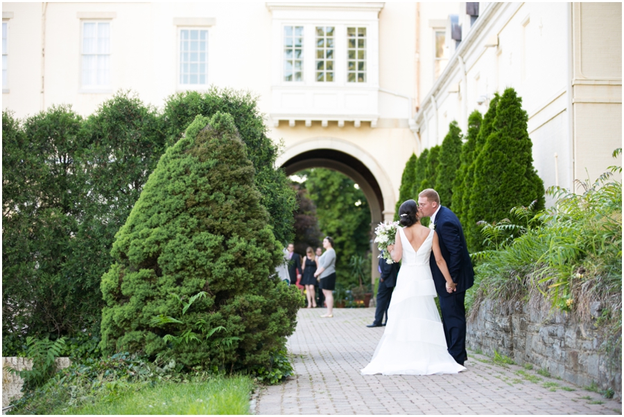 Amsale Gown - Evergreen Museum Wedding Photographer - Baltimore Garden Wedding Photographs