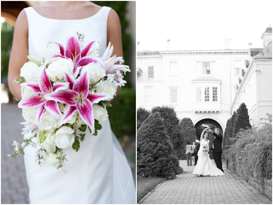 Amsale Gown - Evergreen Museum Wedding Photographer - Baltimore Garden Wedding Photographs