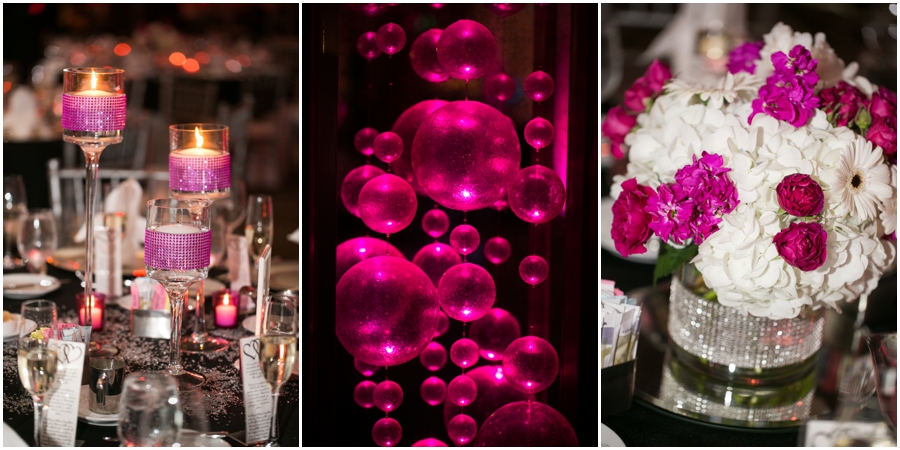 Hotel at Arundel Preserves pink wedding details - Flower Follies