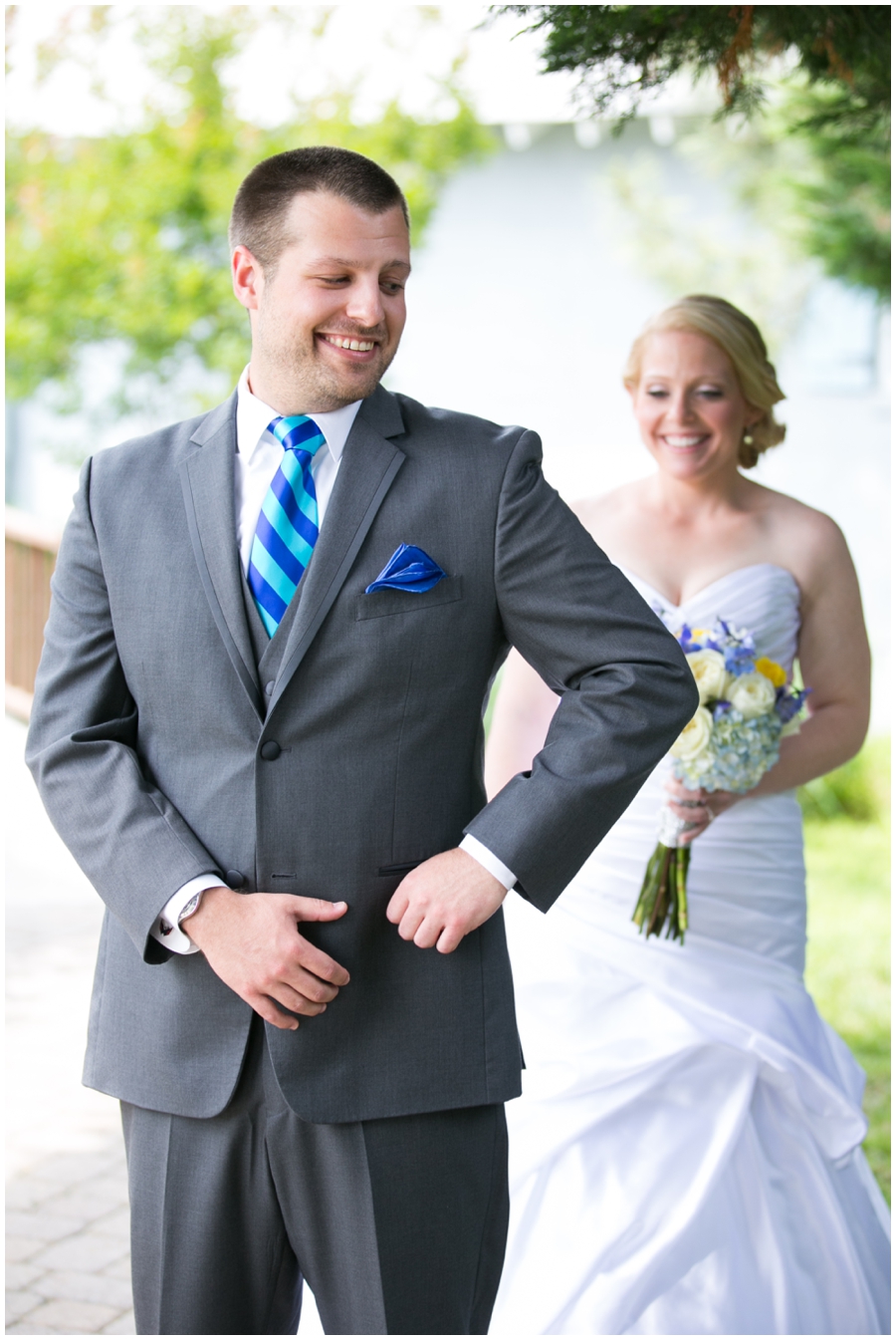 Herrington on the Bay Wedding Photorapher - Waterfront Wedding First Look