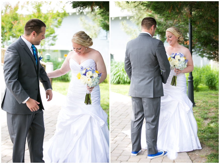 Herrington on the Bay Wedding Photorapher - Waterfront Wedding First Look