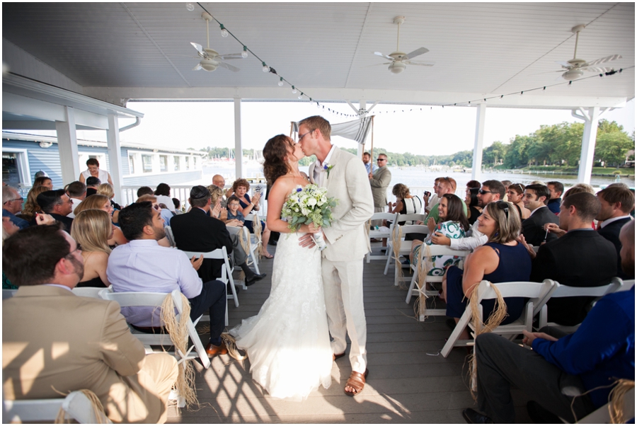 Anchor Inn Wedding Photographer - Chesapeake Bay Waterfront Ceremony - Second Kiss