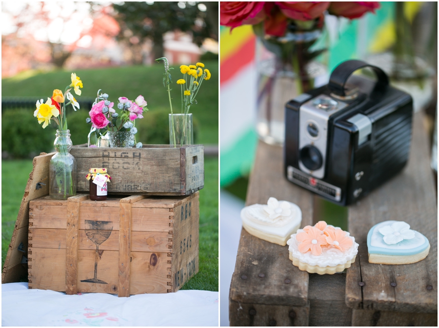 Just Simply Delicious Wedding Cupcakes - XOXO Vintage Rentals - Styled Picnic Engagement Session