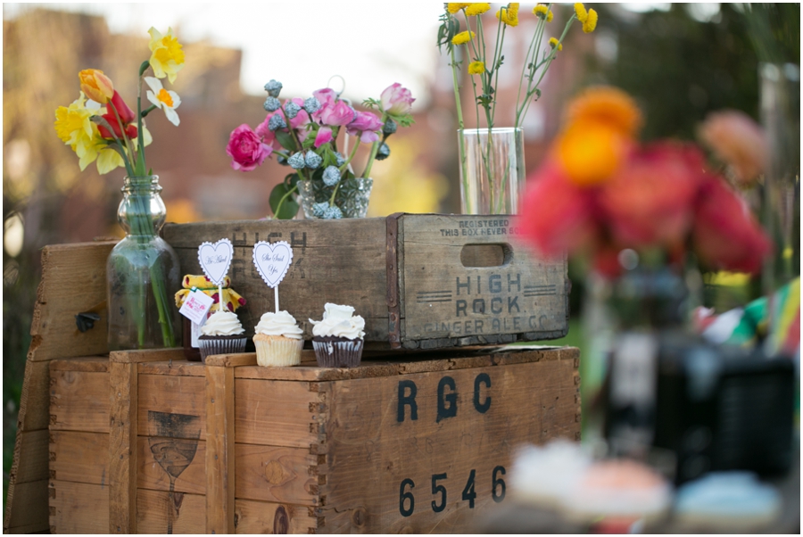 Just Simply Delicious Wedding Cupcakes - XOXO Vintage Rentals - Styled Picnic Engagement Session