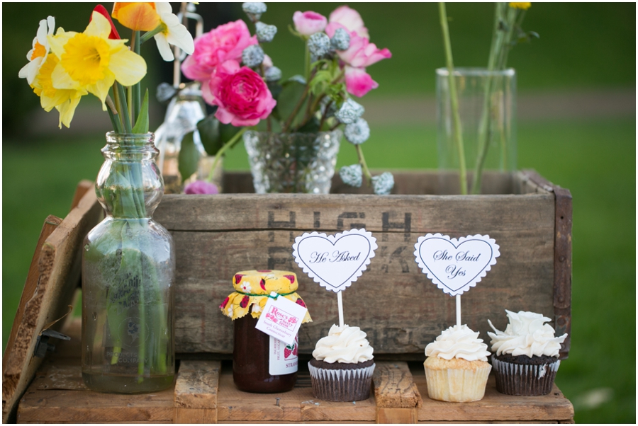 Just Simply Delicious Wedding Cupcakes - XOXO Vintage Rentals - Styled Picnic Engagement Session