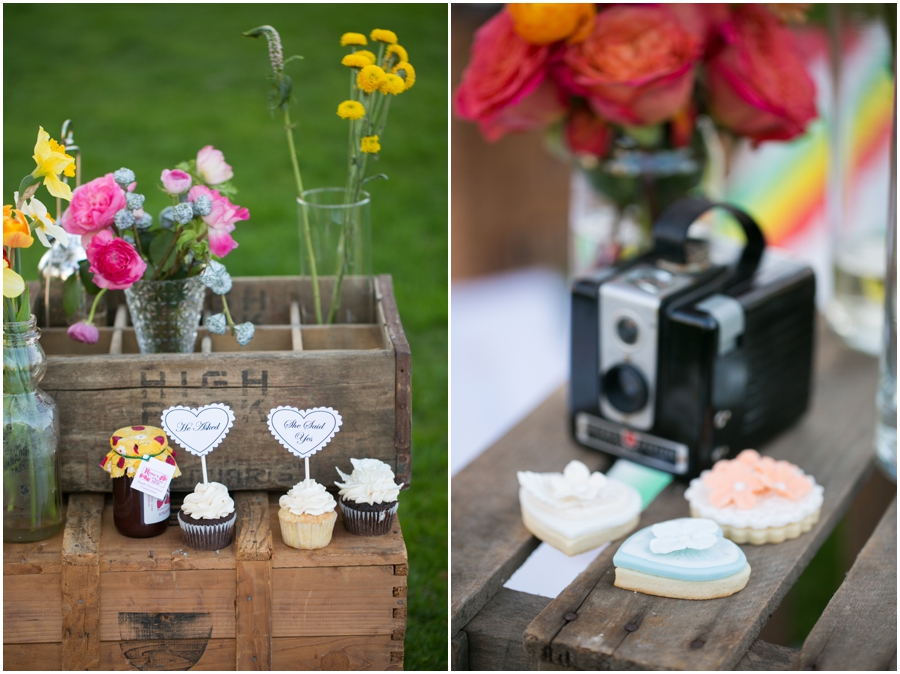 Just Simply Delicious Wedding Cupcakes - Styled Picnic Engagement Photograph