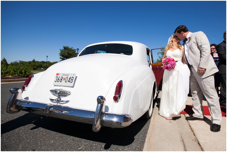 Hyatt Cambridge Wedding Photographer - Destination Wedding Ceremony -Concours Vintage Limo - Eastern Shore Events