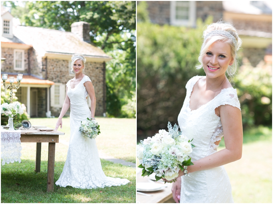 Anthony Wayne House Bridal Photographer - Philadelphia Styled Shoot - Flowers by Priscilla