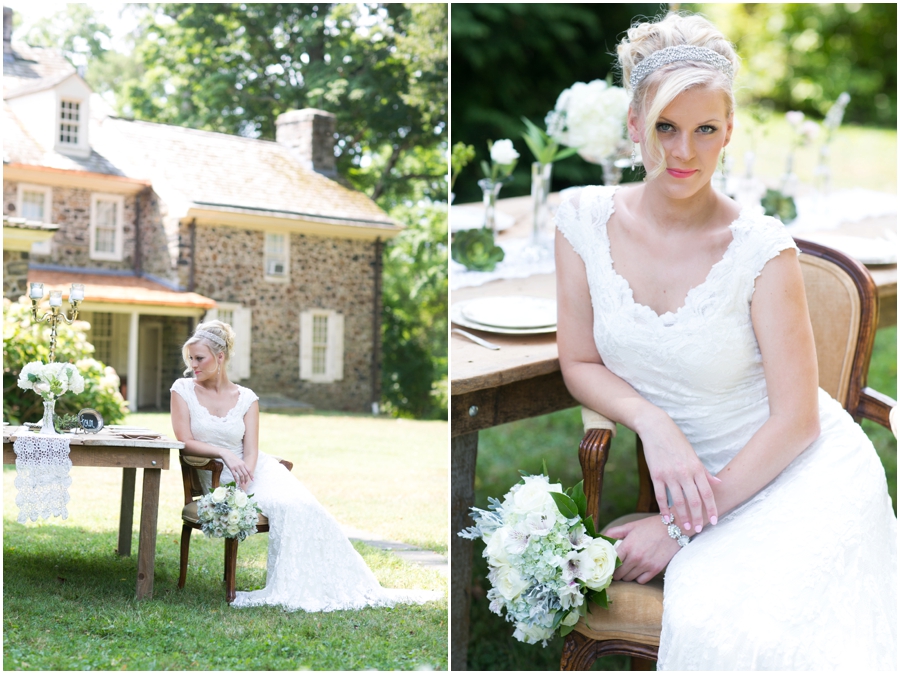 Anthony Wayne House Bridal Photographer - Philadelphia Styled Shoot - Flowers by Priscilla