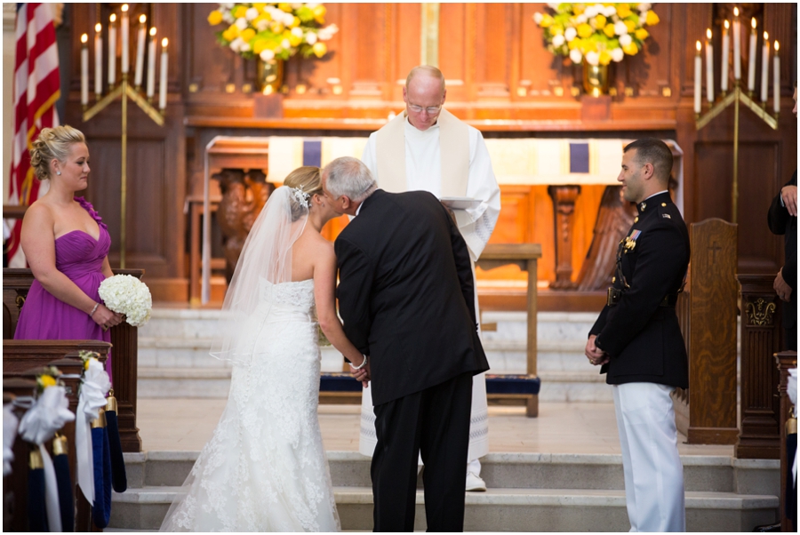 USNA Chapel Ceremony Photographer - Allure Bridals - Little House of Flowers