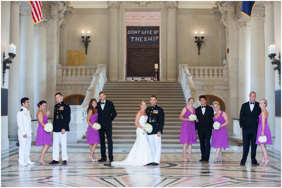 USNA Bancroft Hall Wedding Photographer - Allure Wedding Dress