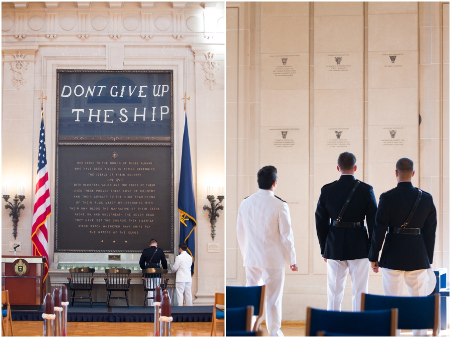 Don't Give up the Ship - USNA Bancroft Hall Wedding Photographer