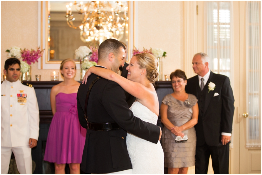 Naval Academy Officer's Club Wedding Reception Photographer