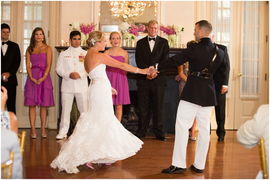 Naval Academy Officer's Club Wedding Reception Photographer