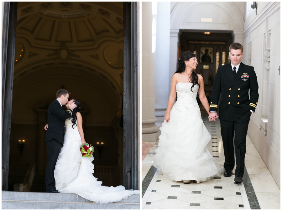 Annapolis Winter Wedding - USNA Bancroft Hall Wedding Photographer