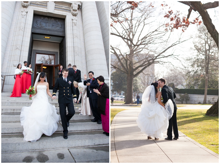 Annapolis Winter Wedding - USNA Bancroft Hall Wedding Photographer