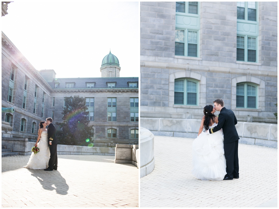 Annapolis Winter Wedding - USNA Bancroft Hall Wedding Photographer