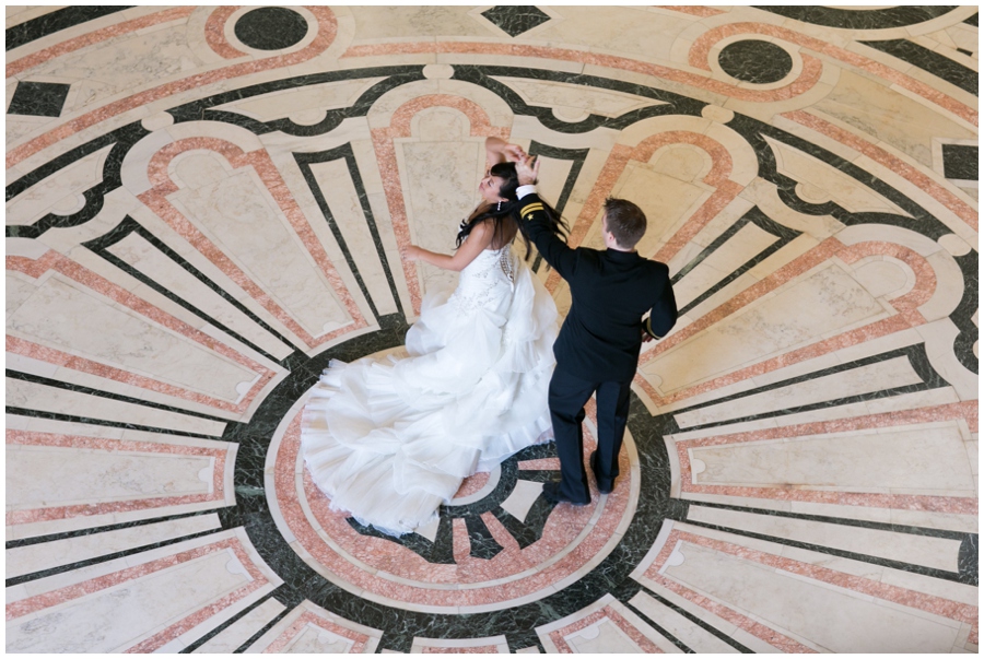 Annapolis Winter Wedding - USNA Bancroft Hall Wedding Photographer