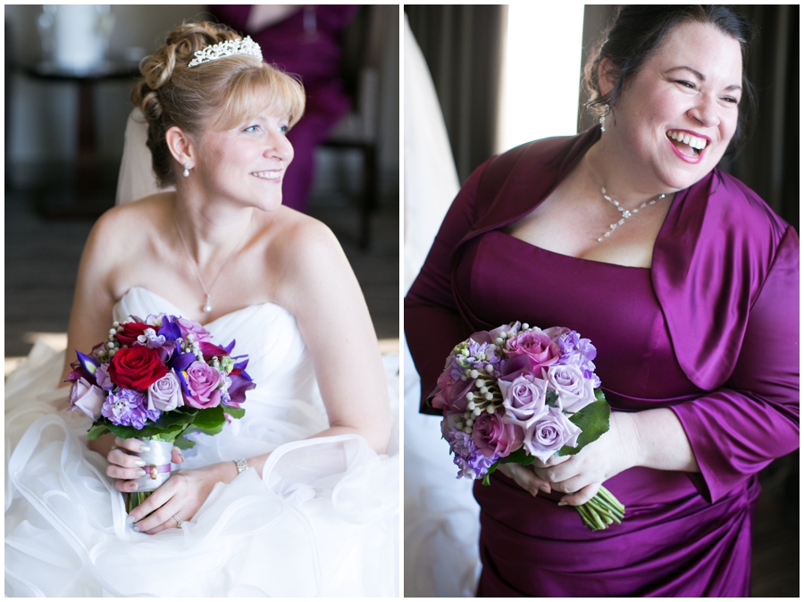 Westin Annapolis Wedding Photographer - Wine bridesmaid dress