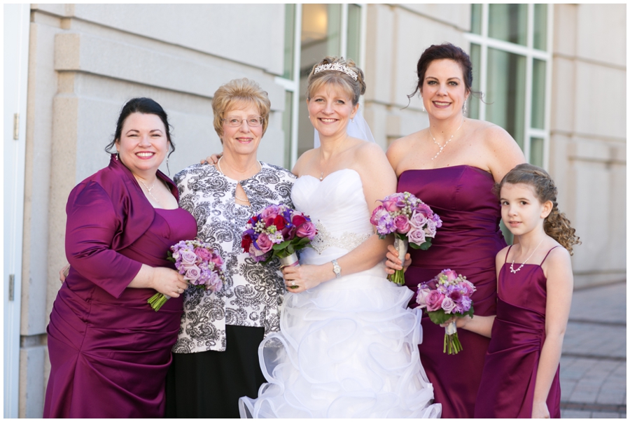 Westin Annapolis Wedding Photographer - Wine bridesmaid dress