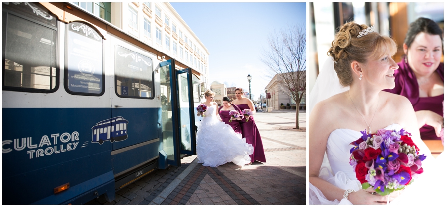 Westin Annapolis Wedding Photographer - Annapolis Circulator Trolley transportation