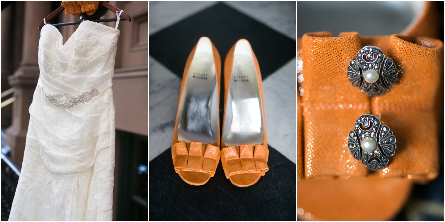 Stuart Weitzman Bridal Shoe - New York City Wedding Photographer - India House Club