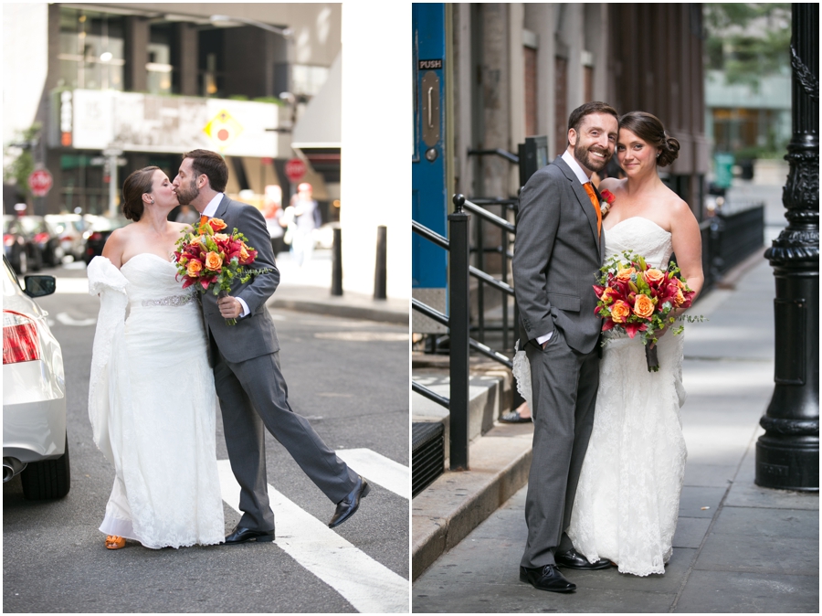 Stone Street NYC Wedding Photographer- India House Club First Look