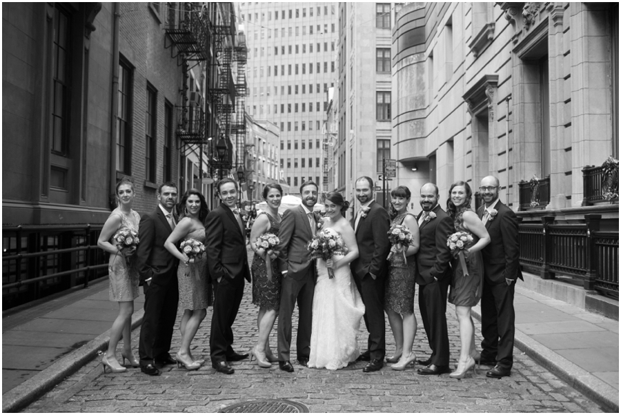 India House Club Wedding Party - Stone Street NYC Destination Wedding