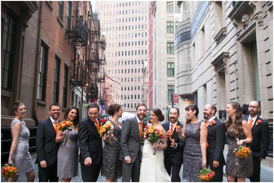 India House Club Wedding Party - Stone Street NYC Destination Wedding