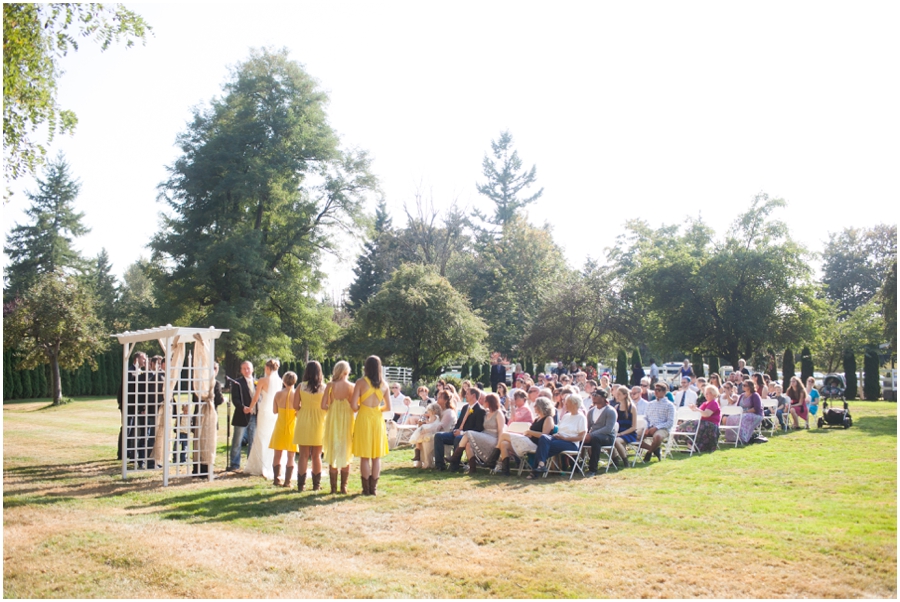 Seattle Destination Wedding Ceremony - Wine and Roses Country Estate Wedding