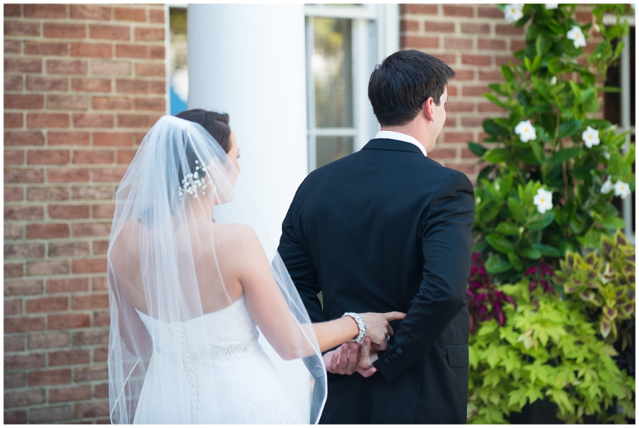 Tidewater Inn First Look - Eastern Shore Wedding Photographer