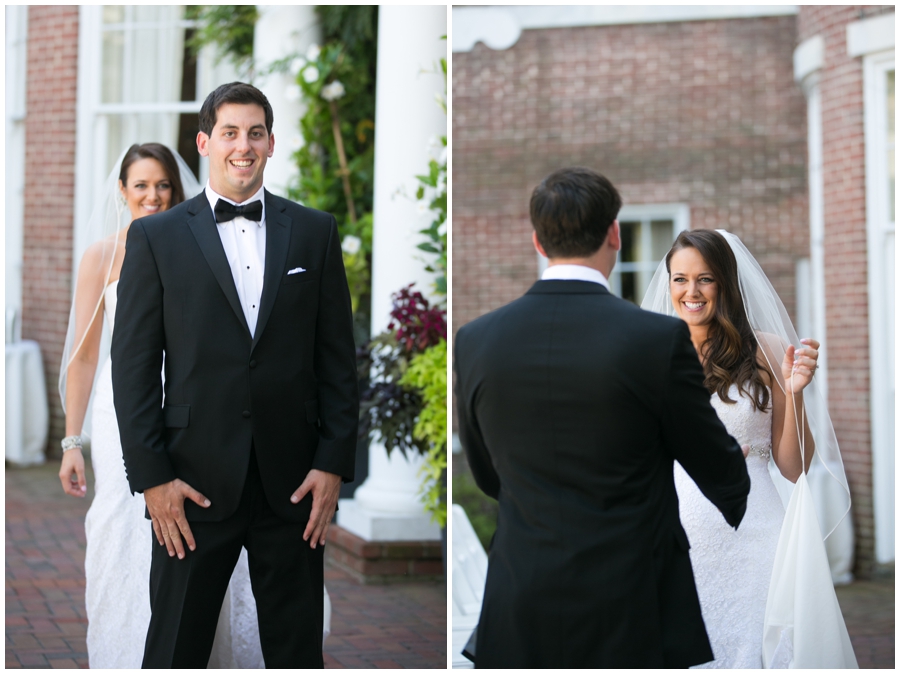 Tidewater Inn First Look - Eastern Shore Wedding Photographer