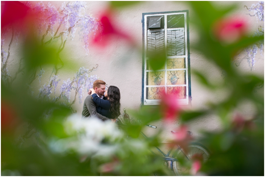 Bicycle Mural Annapolis Engagement Photographs - Mallory and PJ