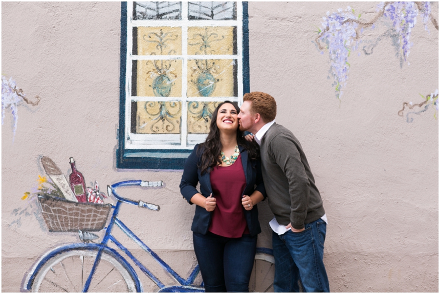 Bicycle Mural Annapolis Engagement Photographs - Mallory and PJ