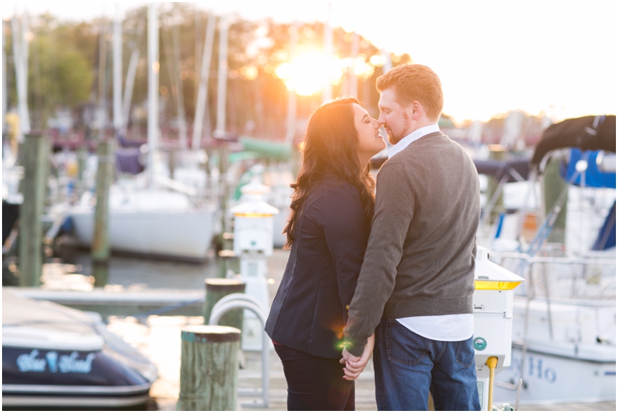 Eastport Annapolis City Dock Engagement Photographs - Mallory and PJ