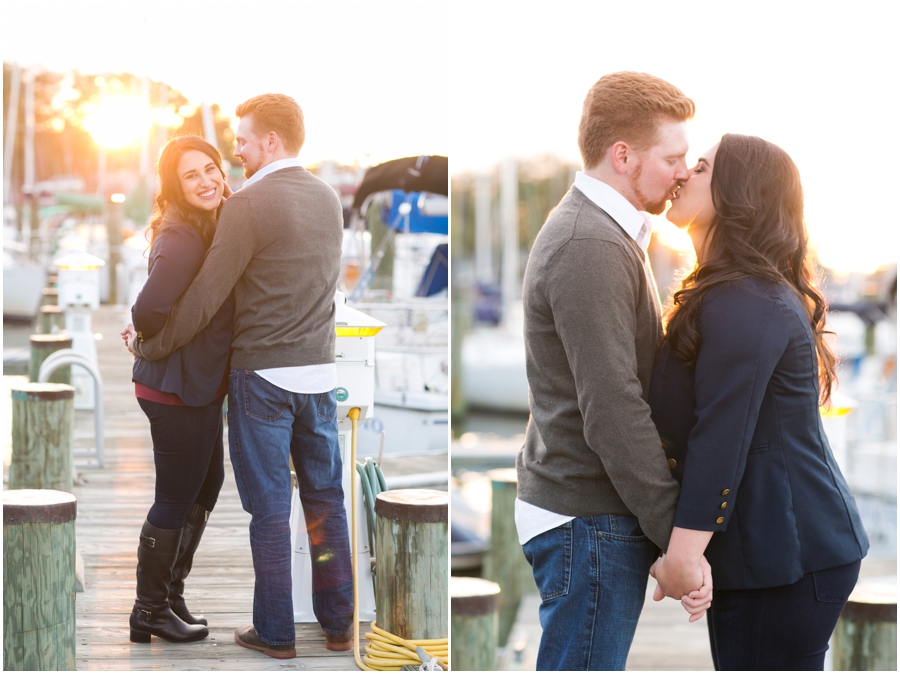 Eastport Annapolis City Dock Engagement Photographs - Mallory and PJ