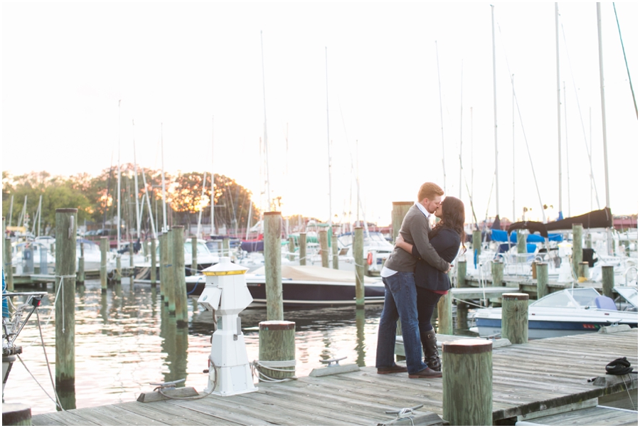 Eastport Annapolis Waterfront Engagement Photographs - Mallory and PJ