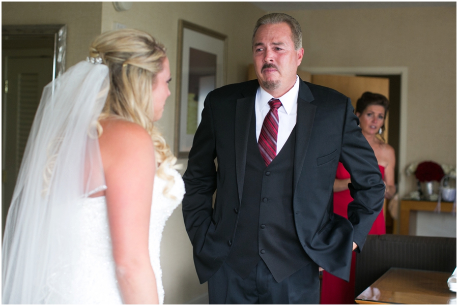 Hyatt Regency Eastern Shore Wedding Photographer - Men's Wearhouse Father's First Look