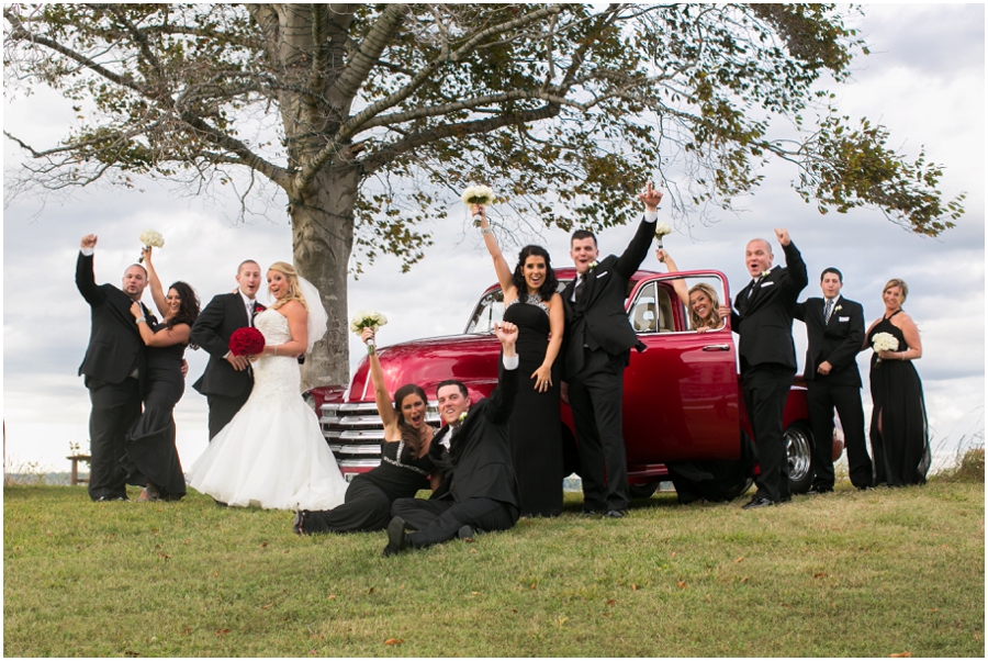 Hyatt Chesapeake Bay Wedding Party Photograph - Antique Chevrolet Red Truck