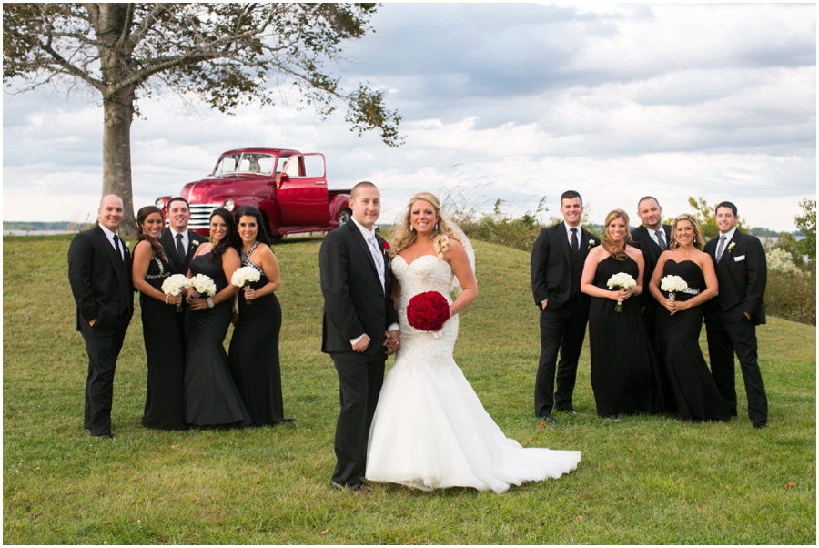 Hyatt Chesapeake Bay Wedding Party Photograph - Antique Chevrolet Red Truck